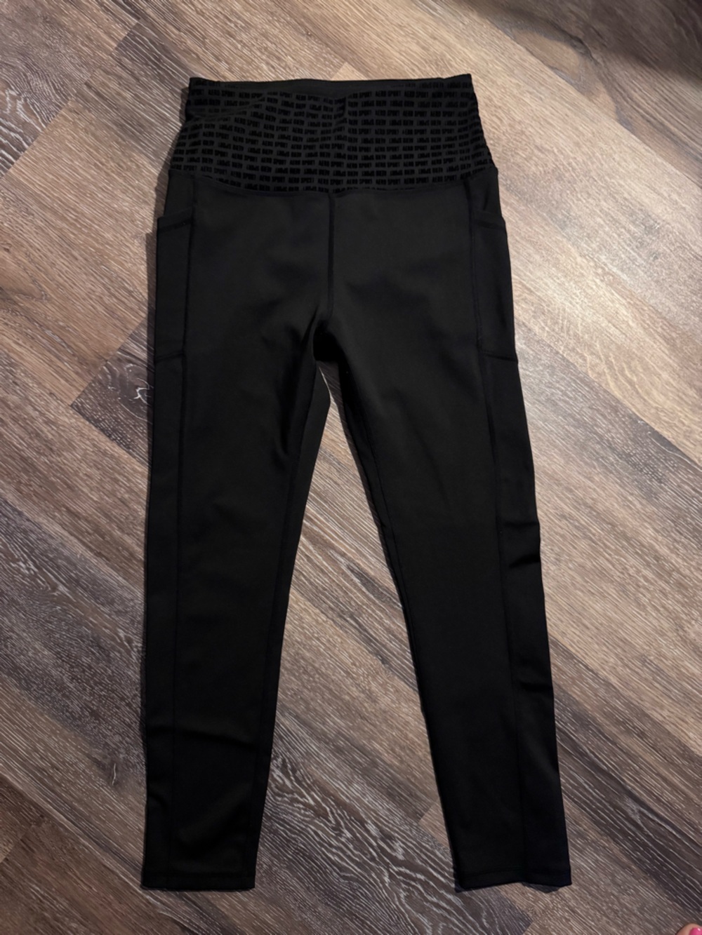 Aeropostale Black Sport Leggings with pockets
